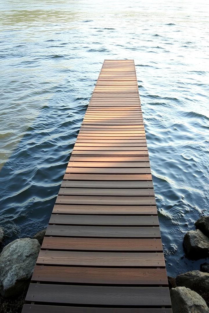 Serene Riverbank Walkway - 30 Wooden Walkway Ideas