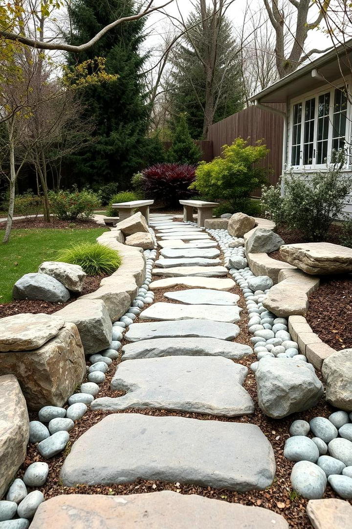 Serene Rock Pathway - 30 Rock Walkway Ideas