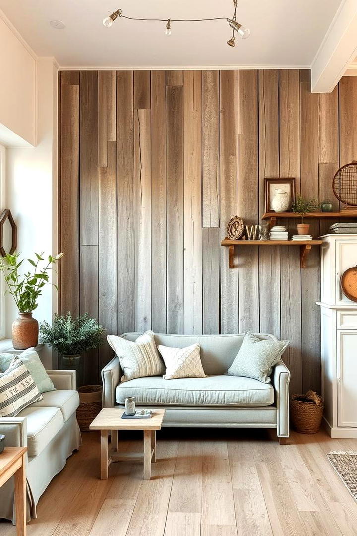 Shabby Chic Barnwood Design - 30 Barnwood Accent Wall Ideas