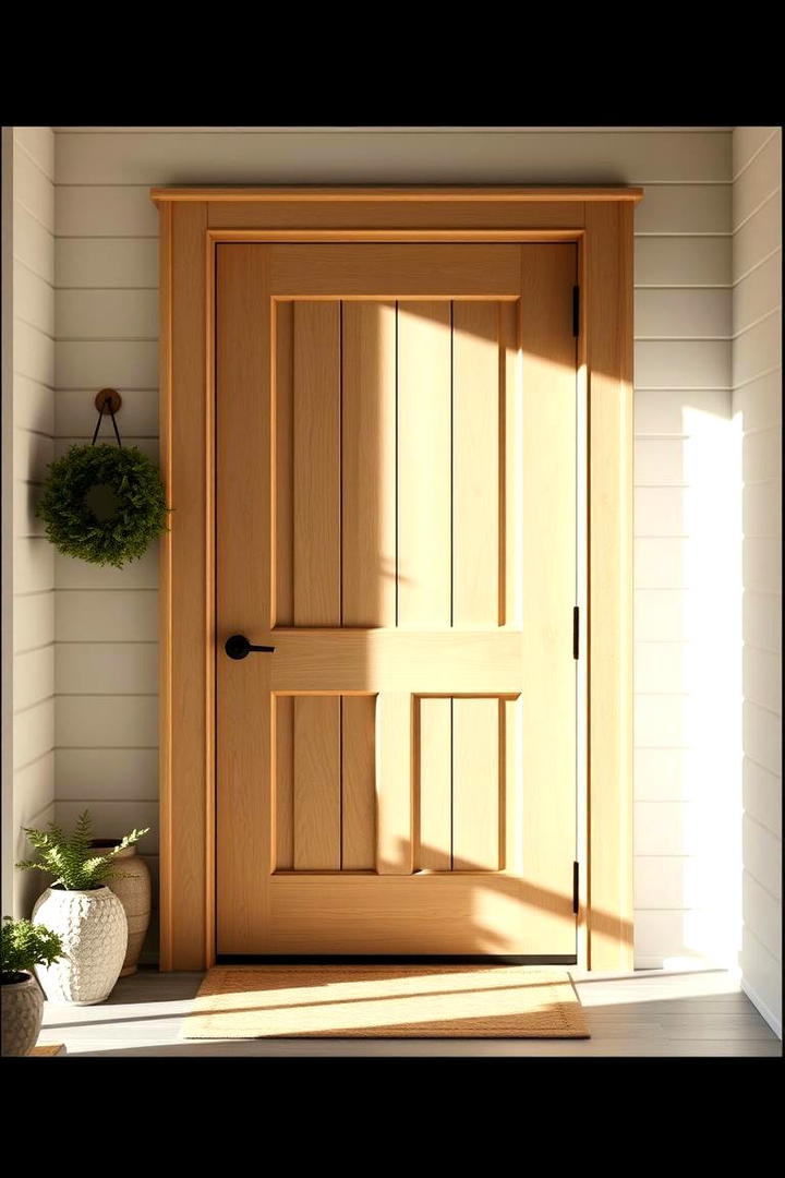 Shaker Style Farmhouse Entry - 30 Farmhouse Front Door Ideas