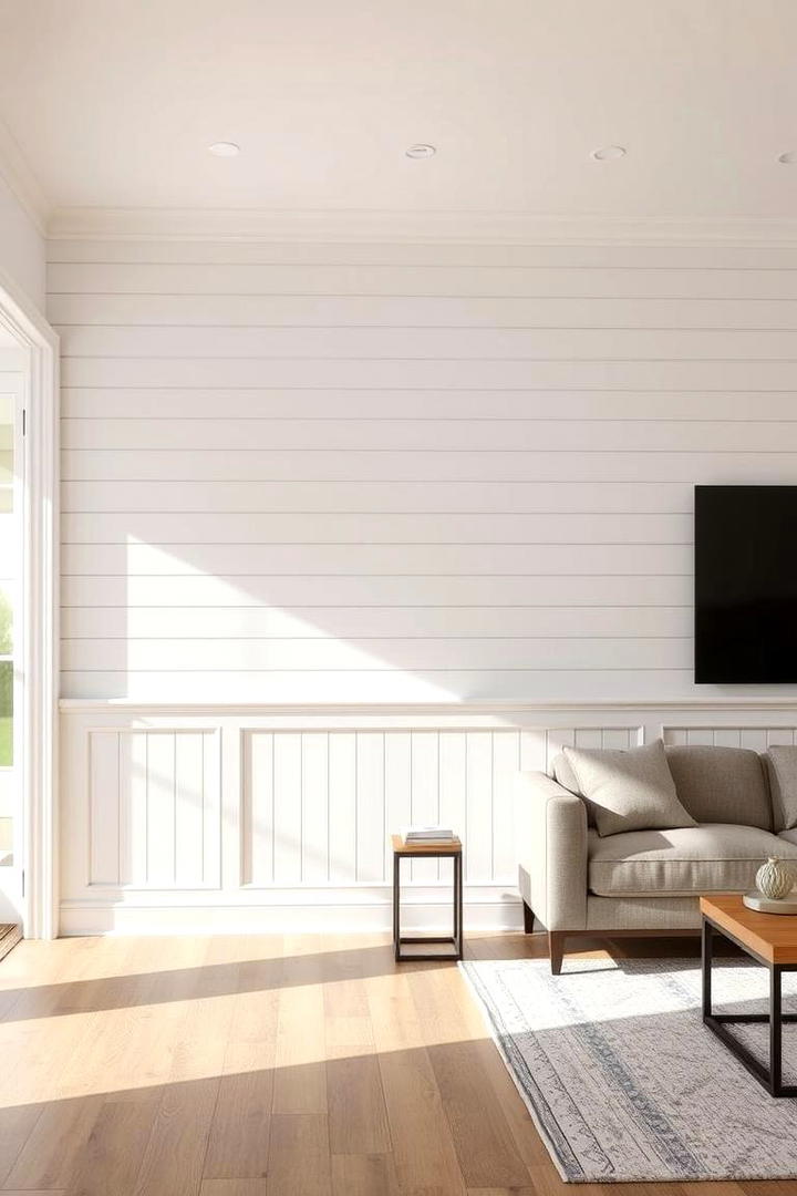 Shiplap Wainscoting - 30 Living Room Wainscoting Ideas