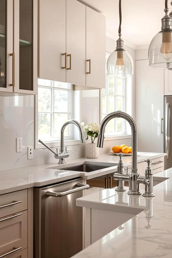 Sleek Chrome Fixtures - 30 Art Deco Kitchen Ideas