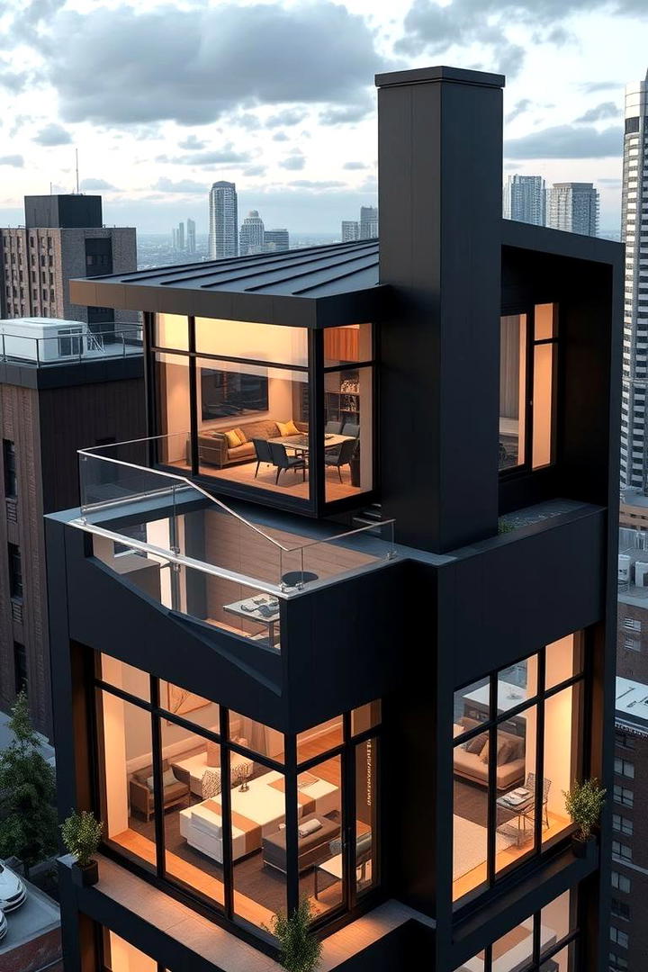 Sleek City Penthouse - 30 houses with black roofs