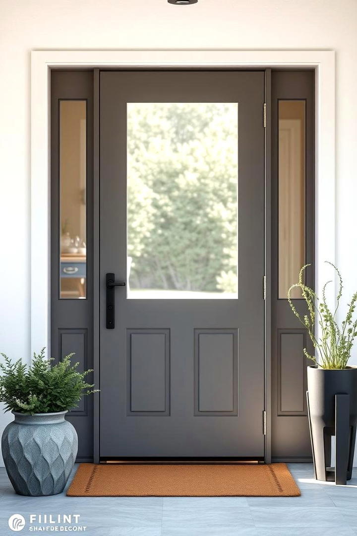 Sleek Matte Finish Door - 30 Farmhouse Front Door Ideas