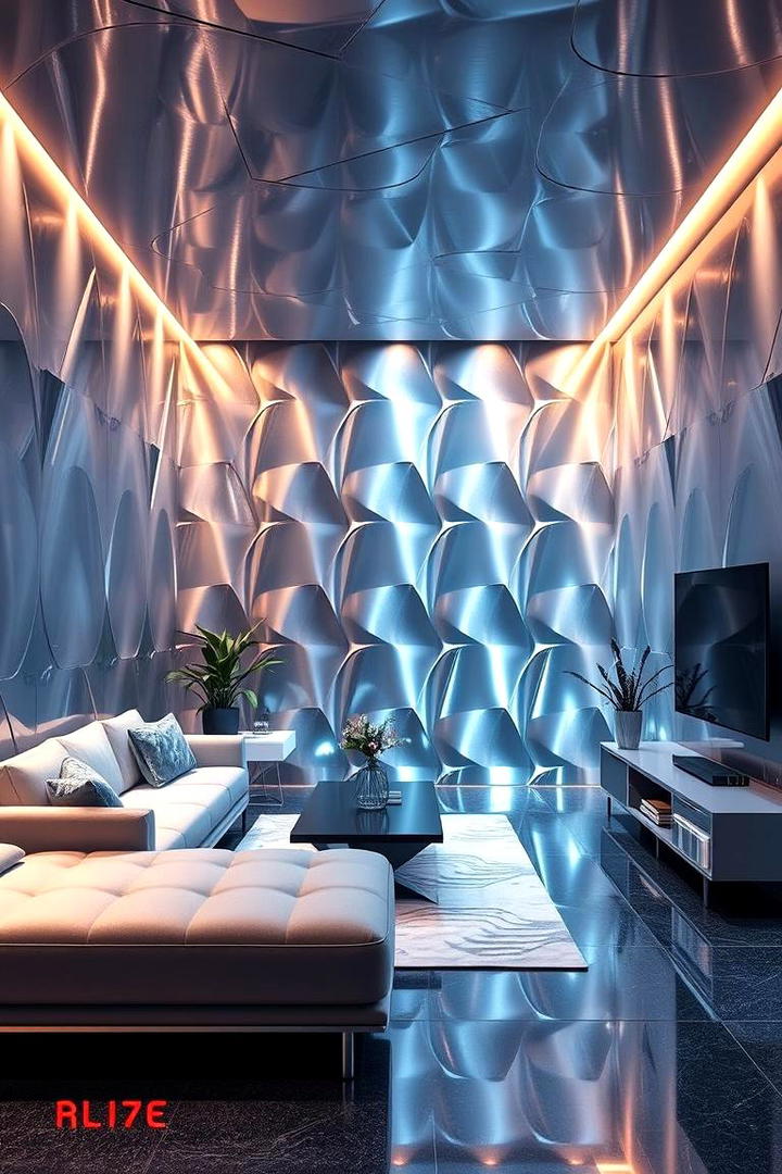 Sleek Metallic Wallpaper - 30 Wall Covering Ideas