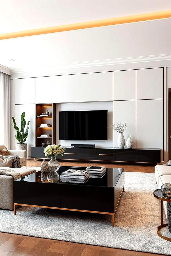 Sleek Modern Consoles - 30 Glam Living Room Ideas