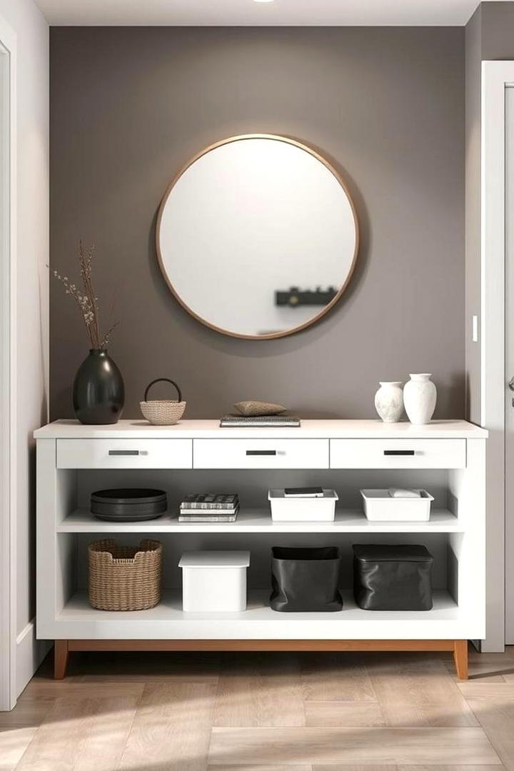 Sleek Storage Console Table - 30 Basement Furniture Ideas