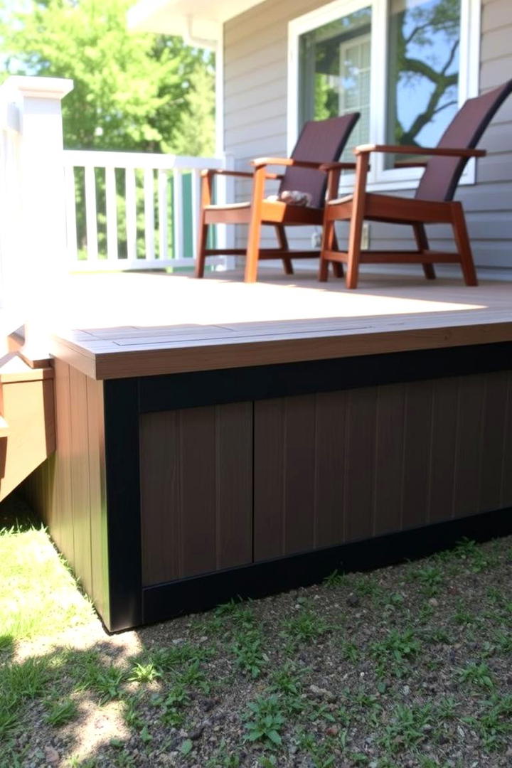 Smart Integrated Storage - 30 Deck Skirting Ideas