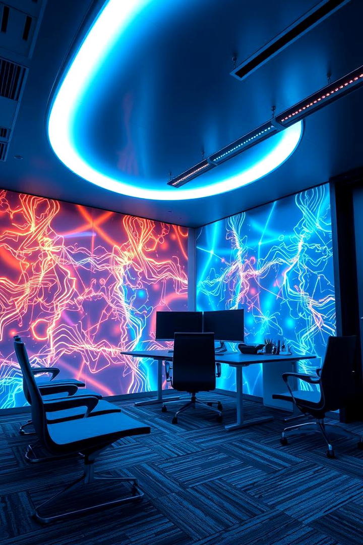 Smart LED Wallpaper - 30 Office Wallpaper Ideas