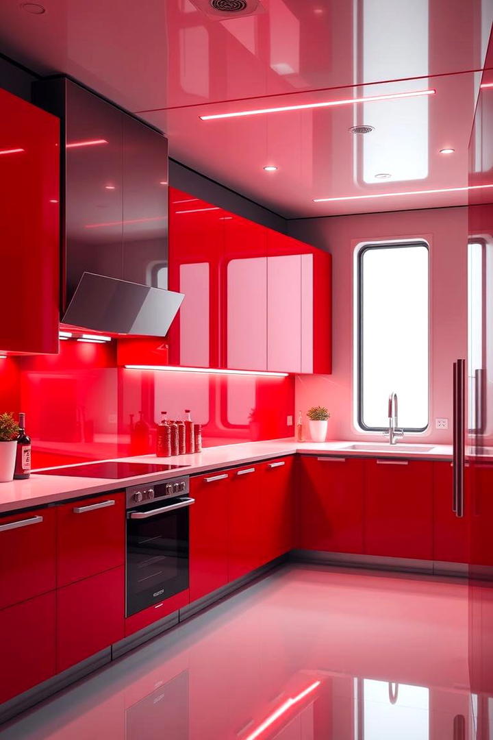 Smart Red Kitchen Tech - 30 Red Kitchens