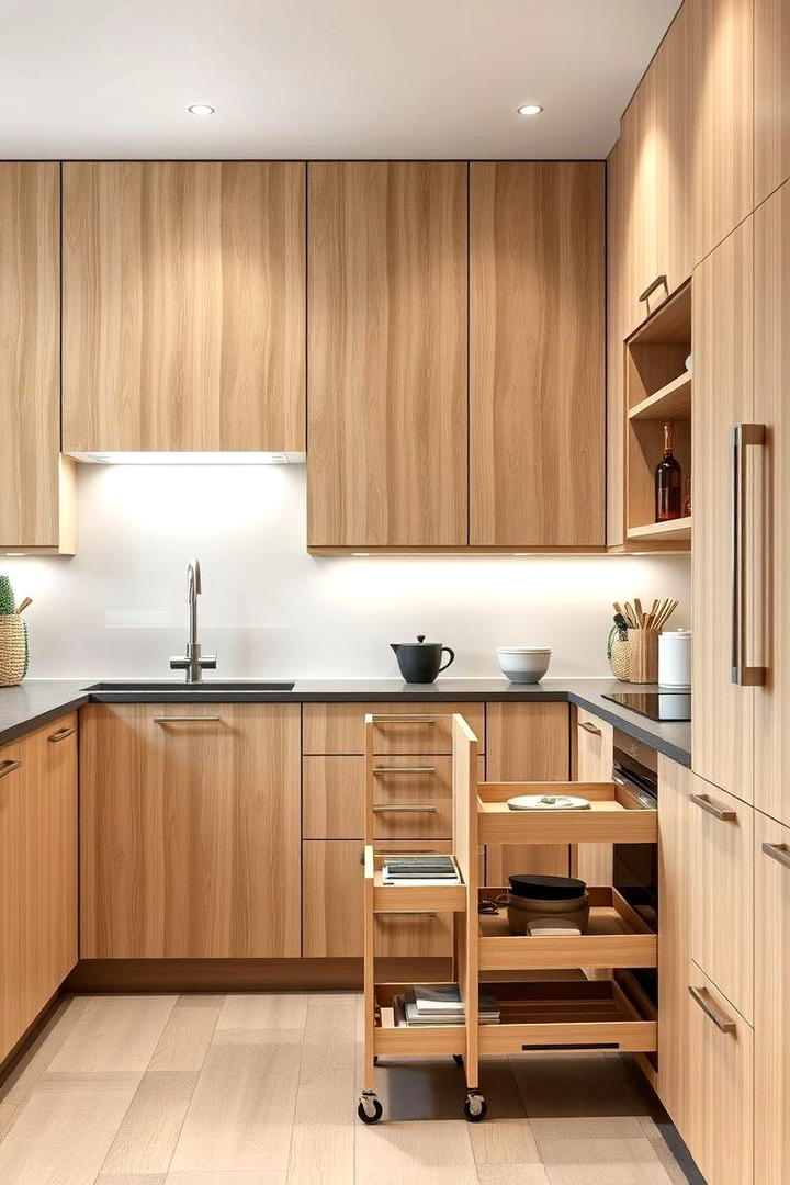 Smart Storage Innovations - 30 Kitchens With Light Wood Cabinets