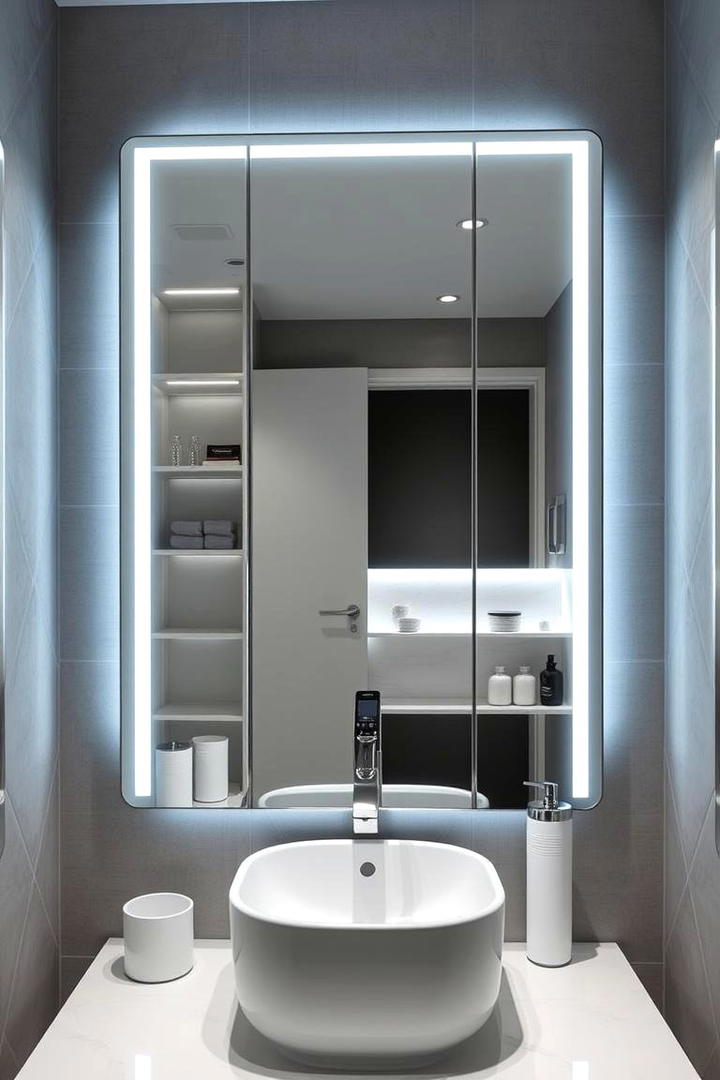 Smart Storage Mirror - 30 Bathroom Furniture Ideas