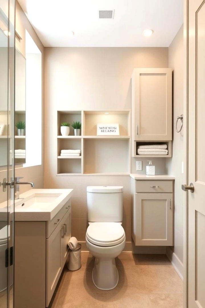 Smart Storage Solutions - 30 Beige Bathroom Ideas