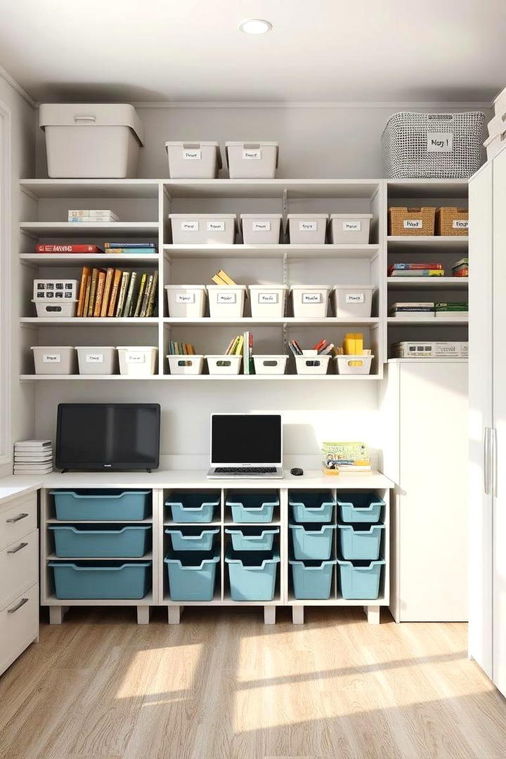 Smart Storage Solutions - 30 Homeschool Room Ideas