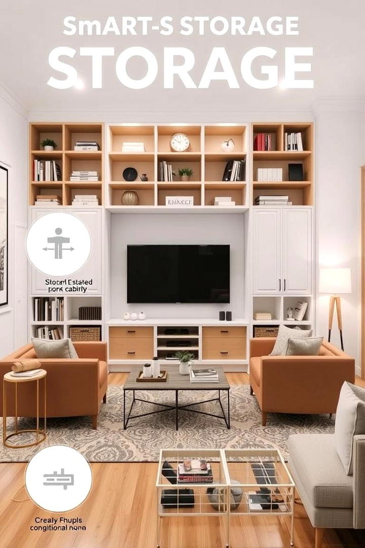 Smart Storage Solutions - 30 Pinterest Living Room Decor Ideas