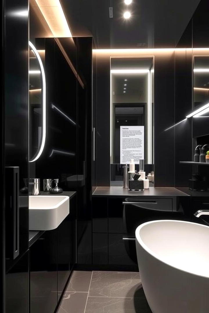 Smart Tech Integration - 30 bathroom with black cabinets ideas