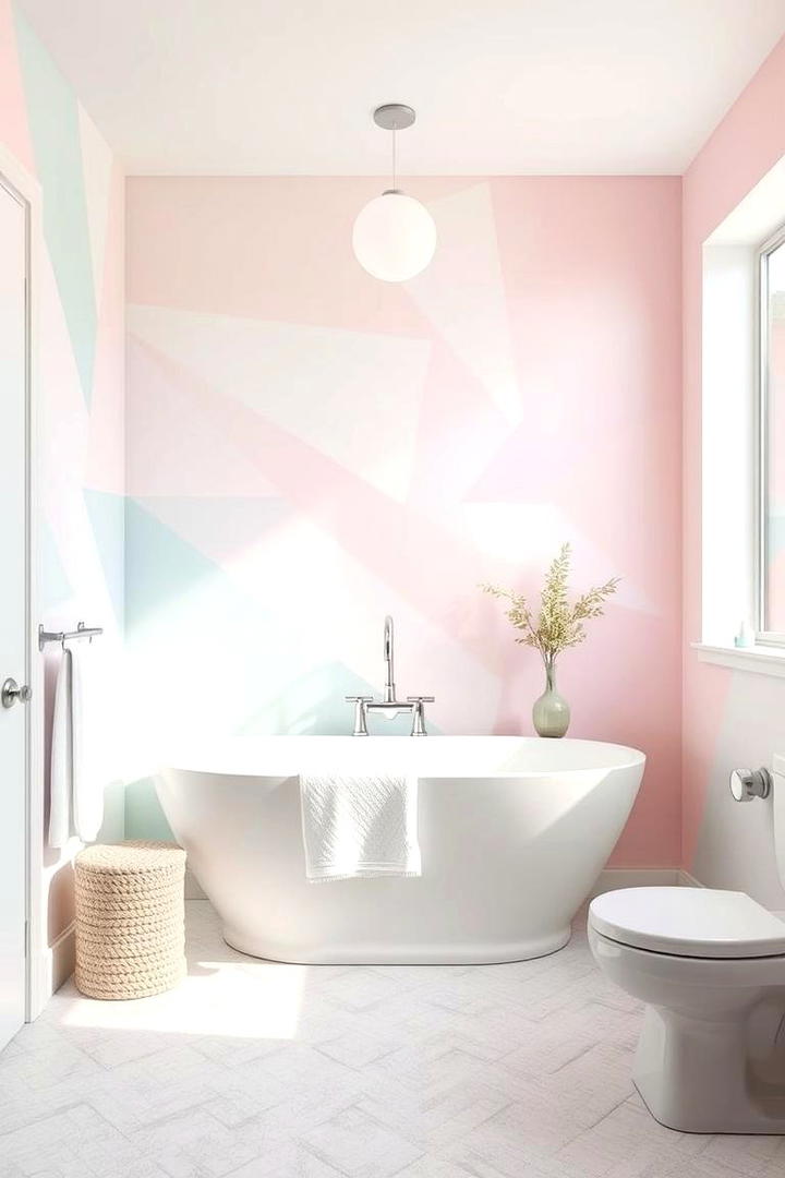 Soft Pastel Dream - 30 Bathroom Mural Ideas