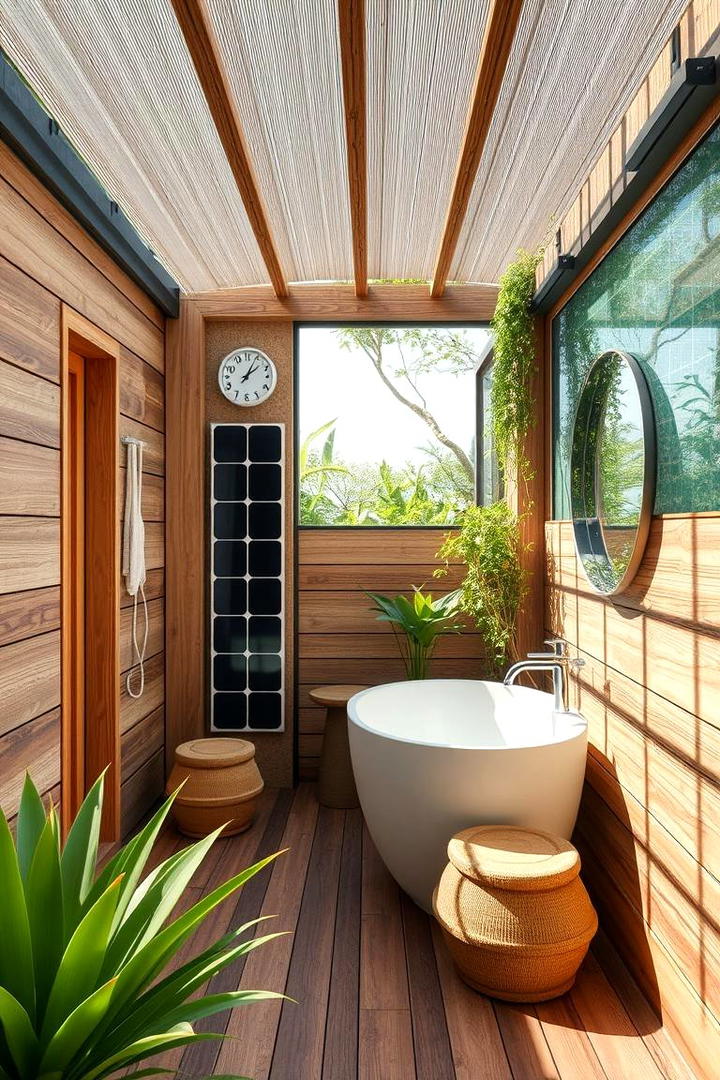 Solar Energy Bathroom - 30 Outdoor Bathroom Ideas