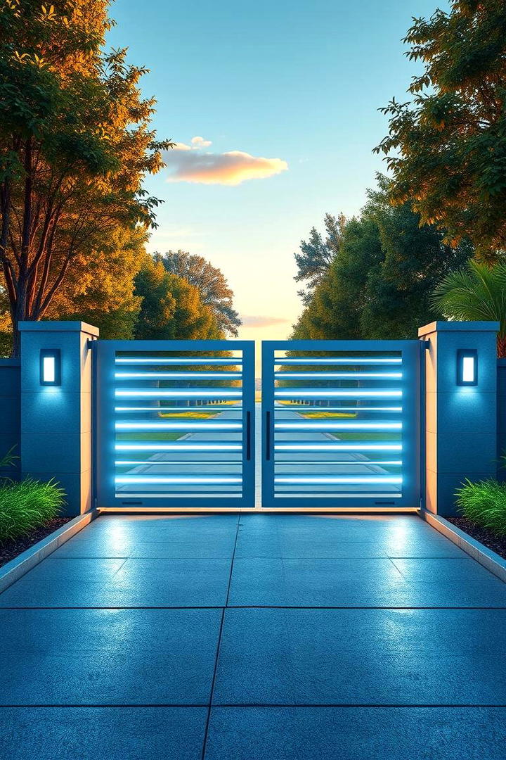 Solar Powered Automated Gate - 30 Driveway Gate Ideas