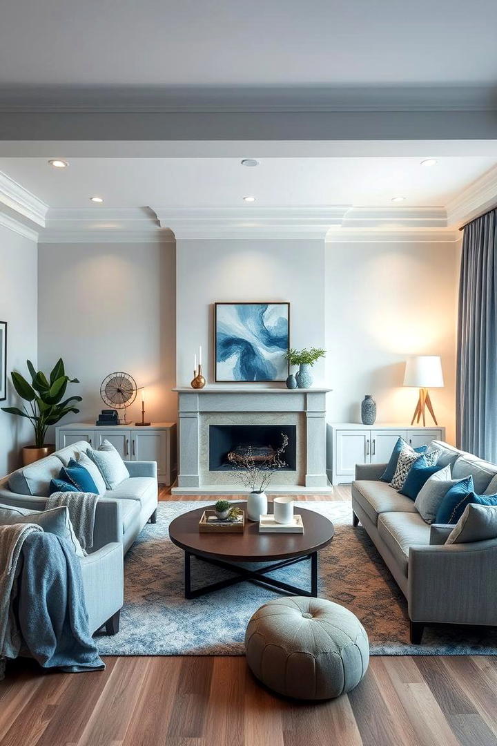 Soothing Blue Retreat - 30 Colorful Living Room Ideas