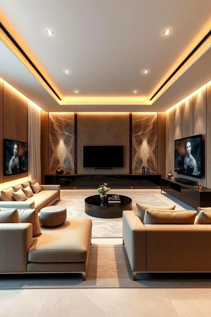 Sophisticated Entertainment Areas - 30 Glam Living Room Ideas