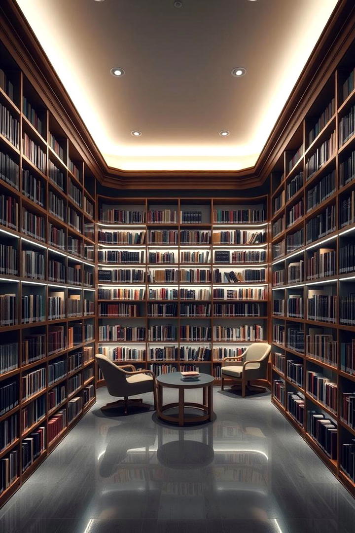 Sophisticated Library Ambience - 30 Aesthetic Room Ideas With Led Lights