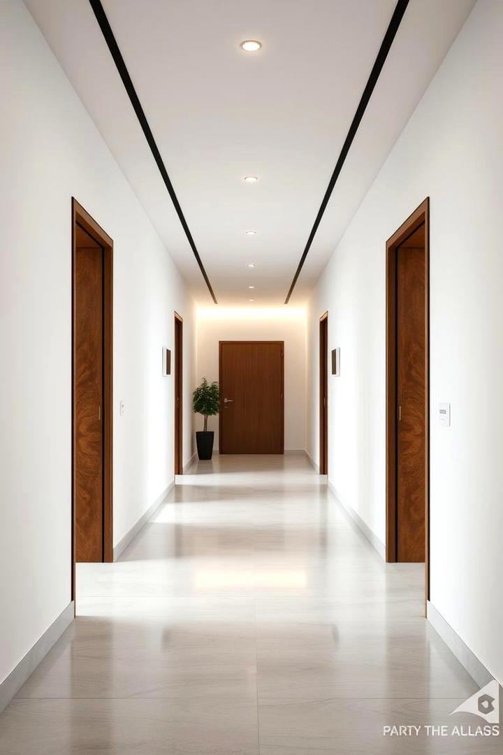 Sophisticated Minimalist Lines - 30 Hallway Decor Ideas