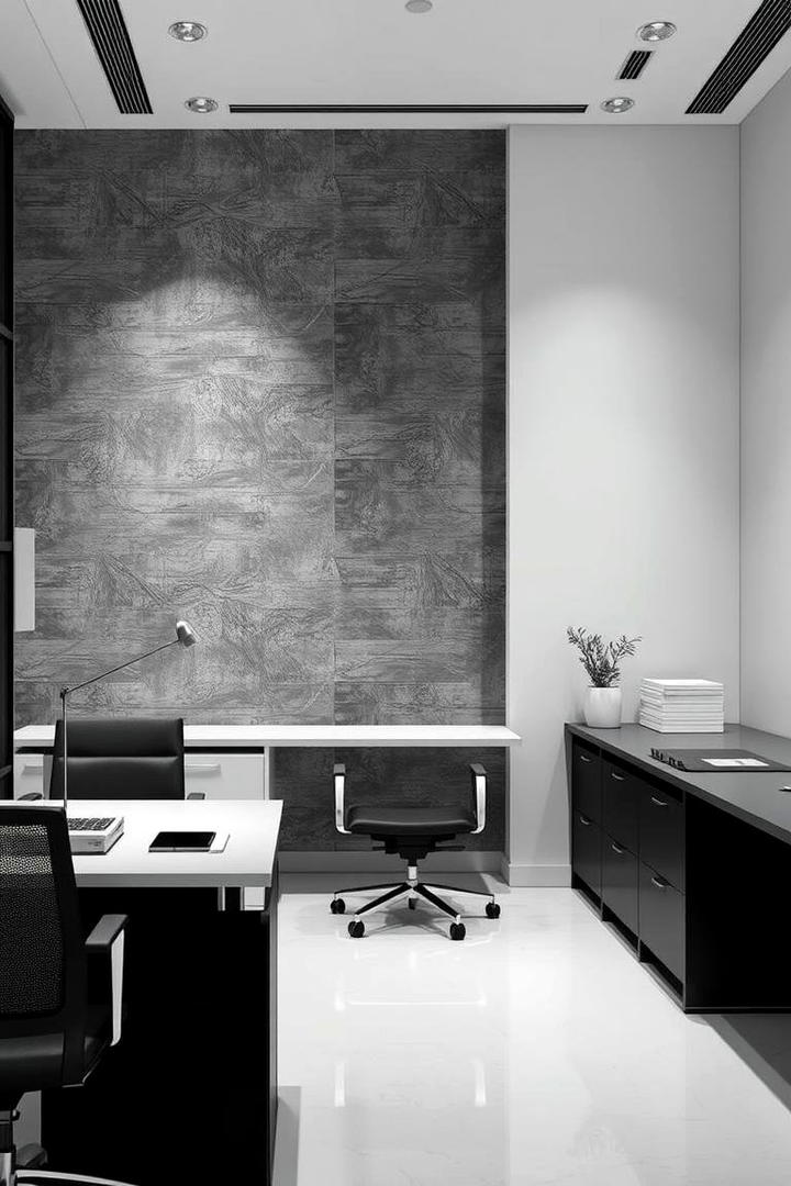 Sophisticated Monochrome - 30 Office Wallpaper Ideas