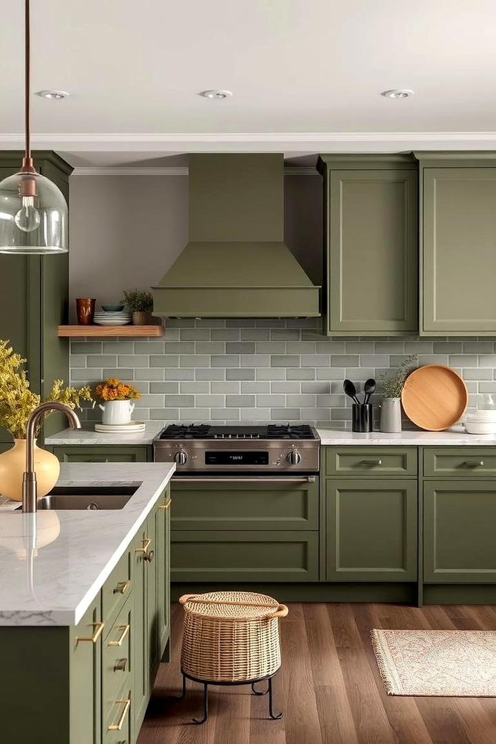 Sophisticated Olive Green Palette - 30 Olive Green Kitchens