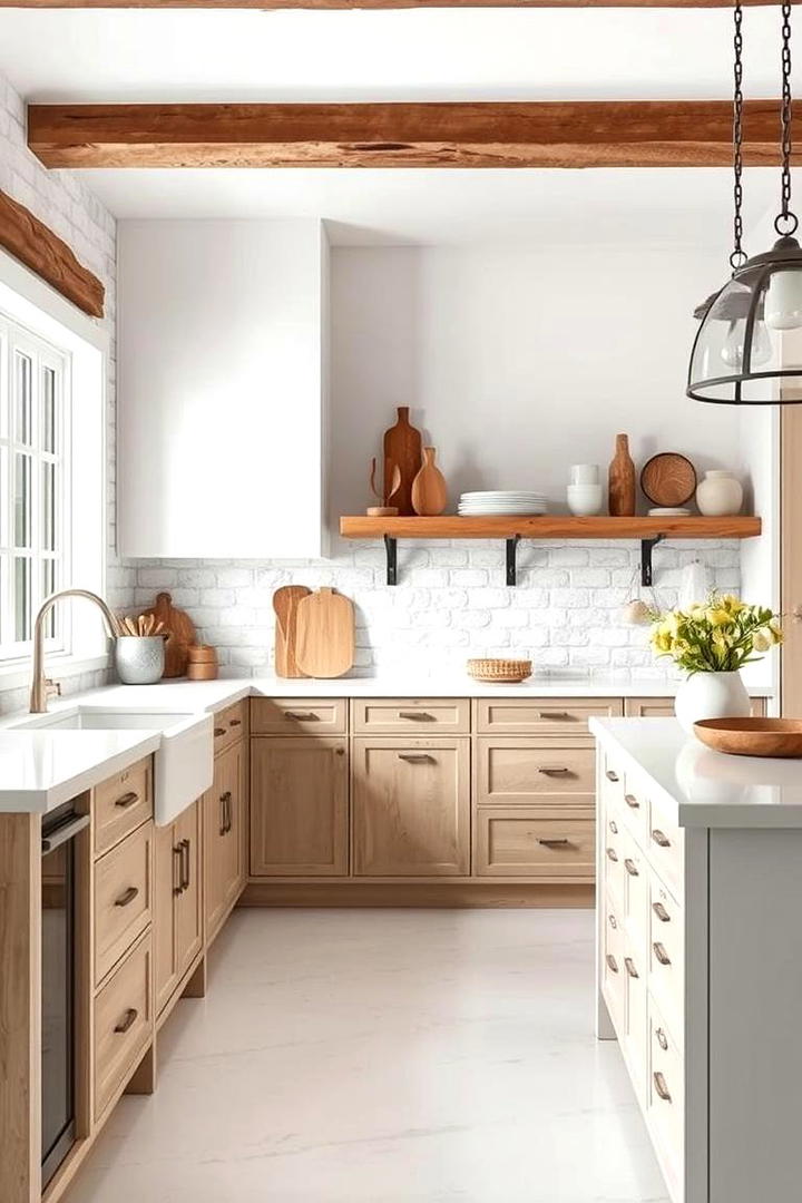 Sophisticated Rustic Contrasts - 30 Rustic White Kitchen Ideas