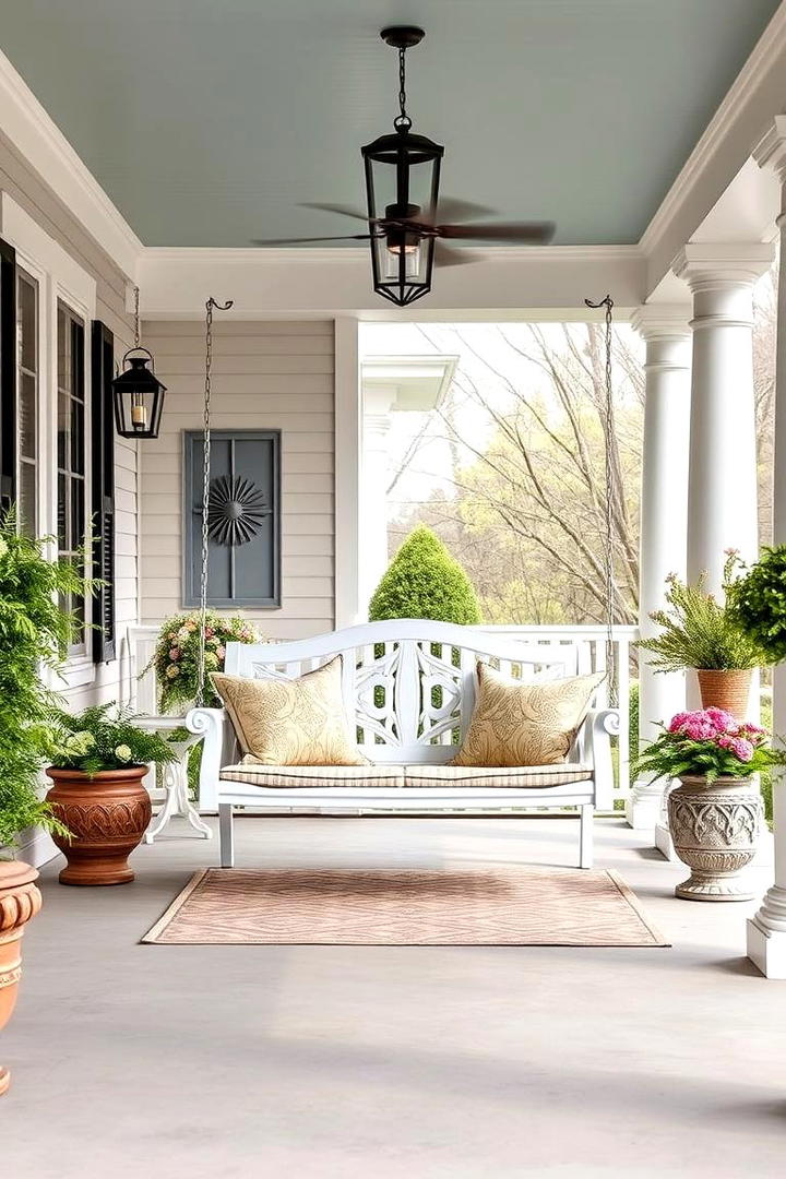 Southern Belle Porch Swing - 30 Southern Front Porch Ideas