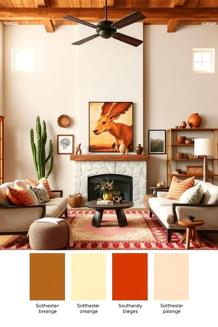 Southwestern Color Palettes - 30 Western Living Room Ideas