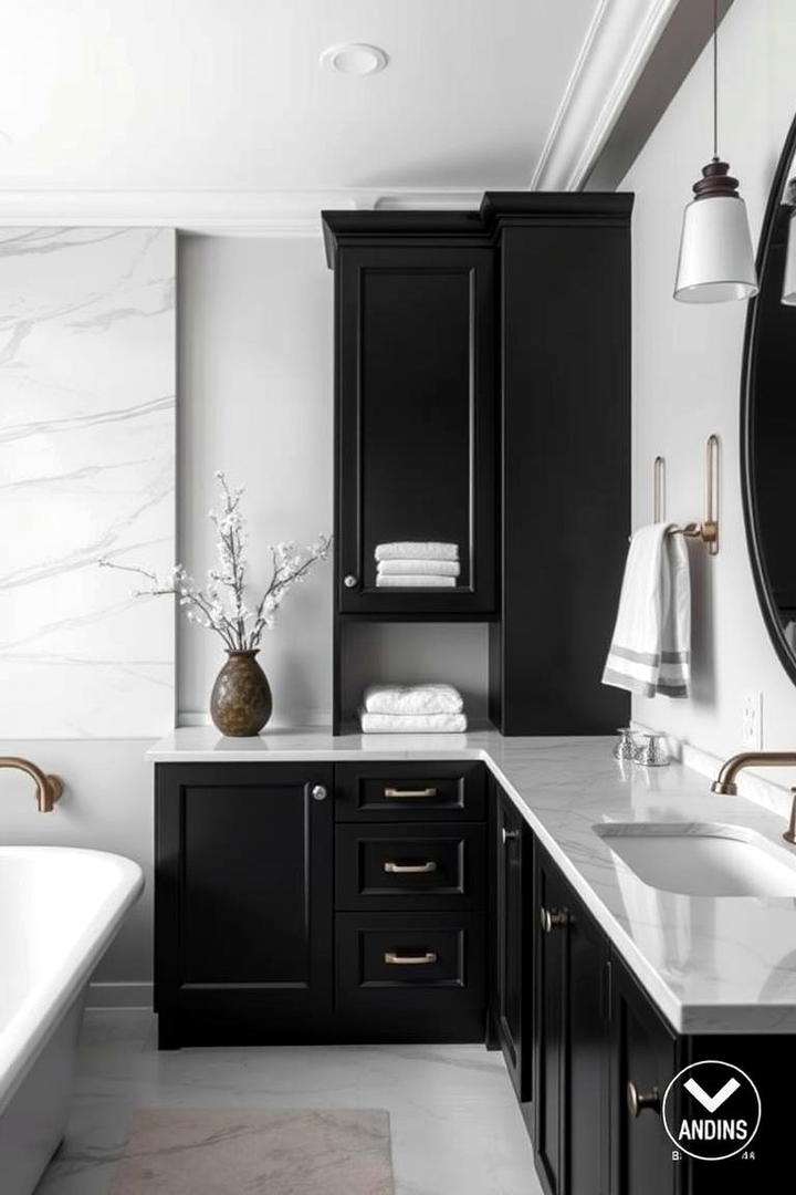 Spa Like Serenity - 30 bathroom with black cabinets ideas