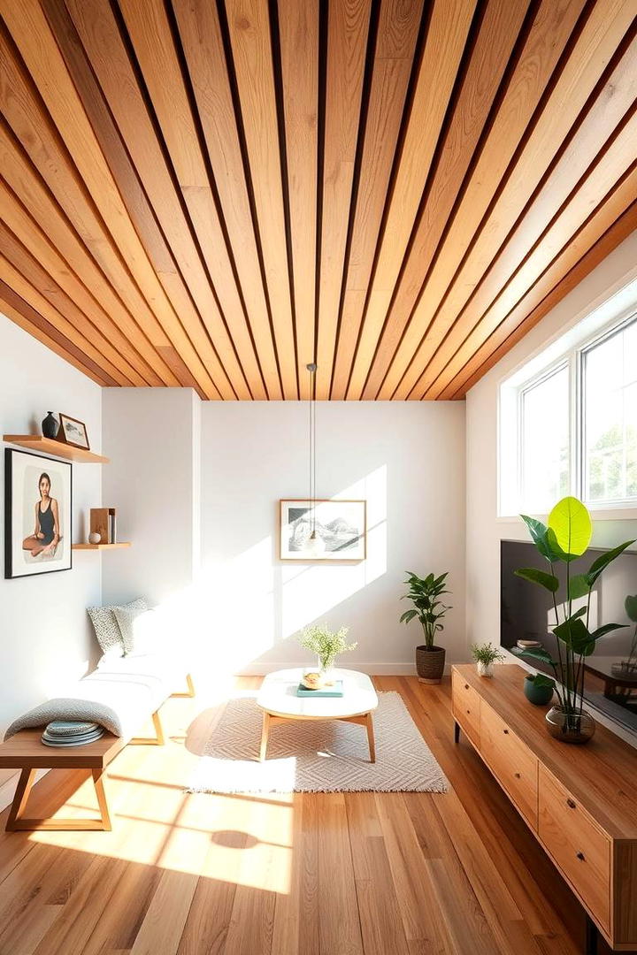 Space Enhancing Wood Slat Ceiling - 30 Wood Slat Ceiling Ideas