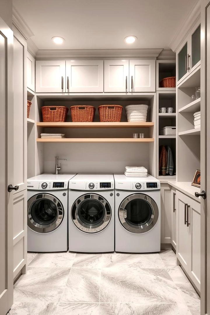 Space Saving Built In Storage - 30 basement laundry room ideas