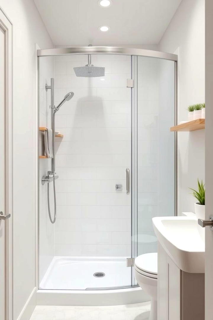 Space Saving Corner Shower Layout - 30 Corner Shower Ideas