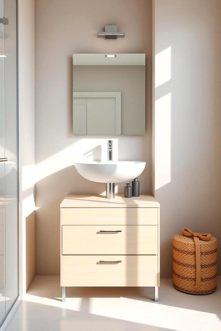 Space Saving Under Sink Drawers - 30 Bathroom Furniture Ideas