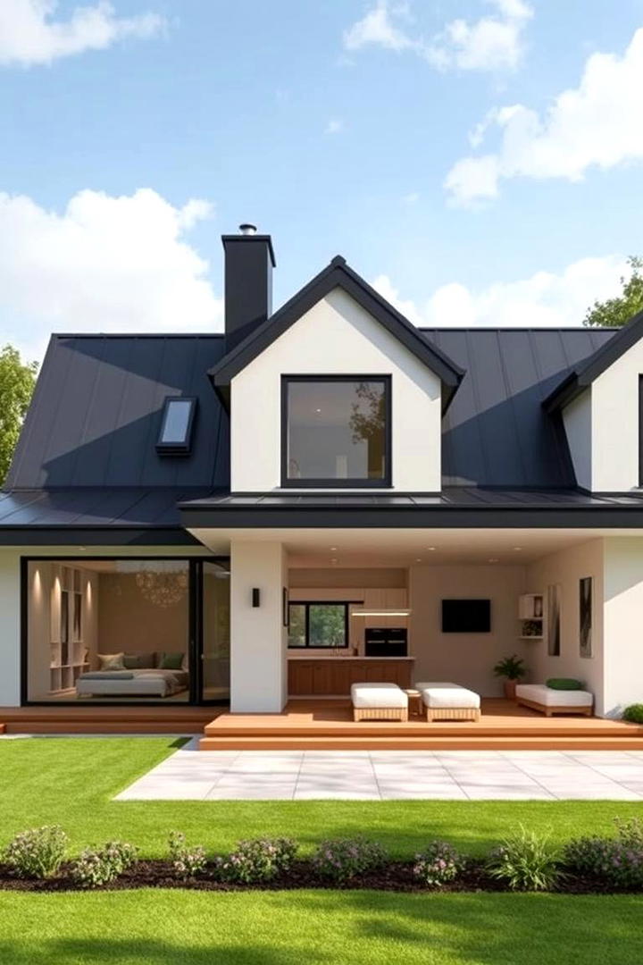 Spacious Open Plan Abode - 30 houses with black roofs