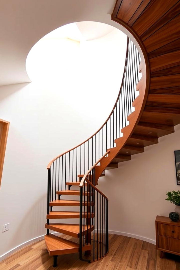 Spiral Beauty - 30 Wooden Staircase Ideas