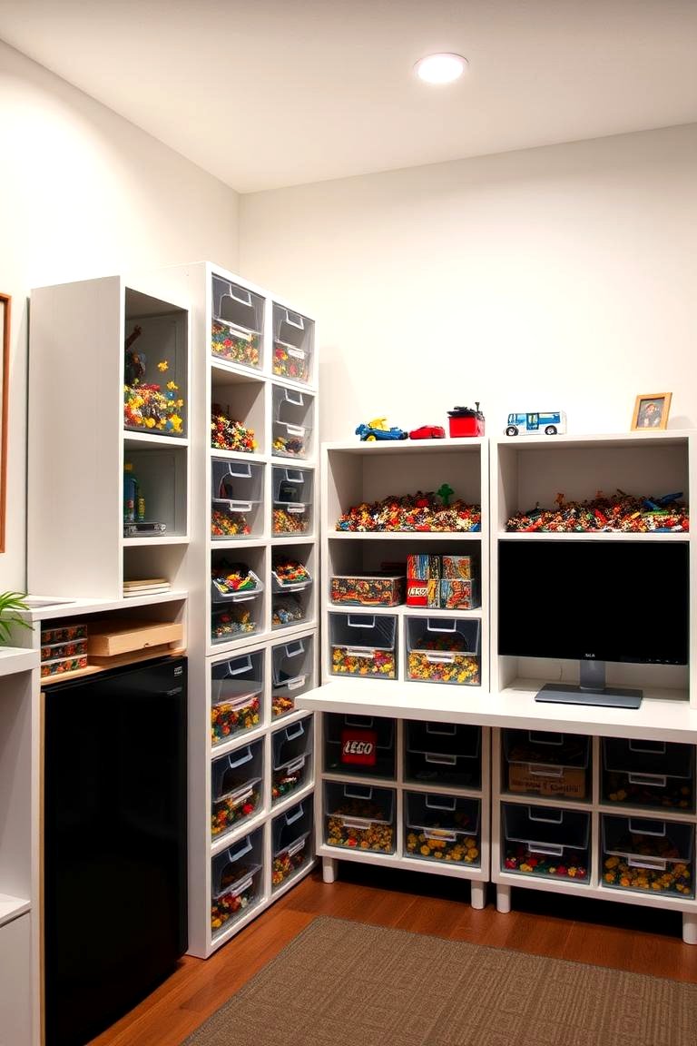 Stackable Modular Units - 30 Lego Storage Ideas