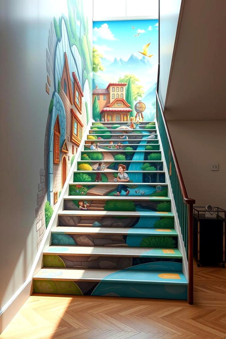 Staircase Storyboard - 30 Interactive Murals