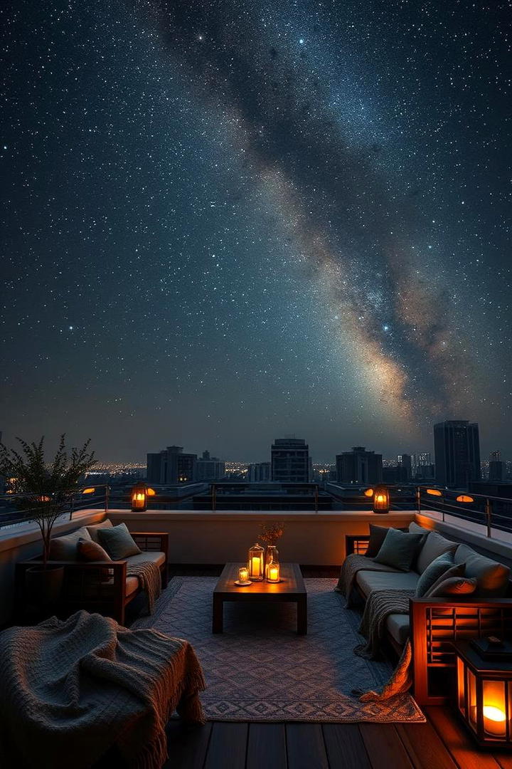 Stargazing Night on the Rooftop - 30 20th Wedding Anniversary Ideas