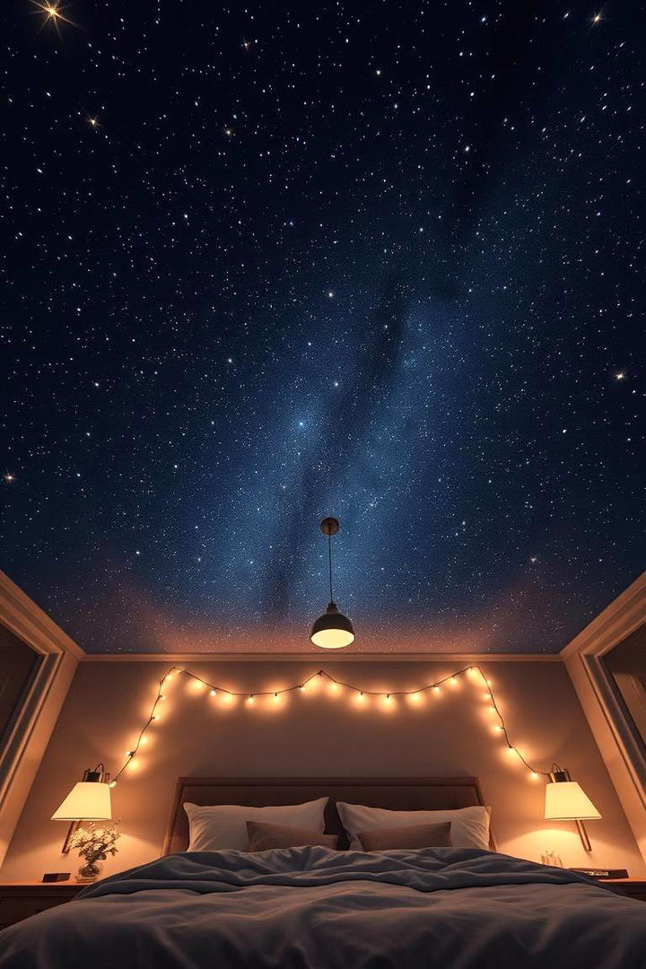 Starry Ceiling Illumination - 30 romantic bedroom ideas