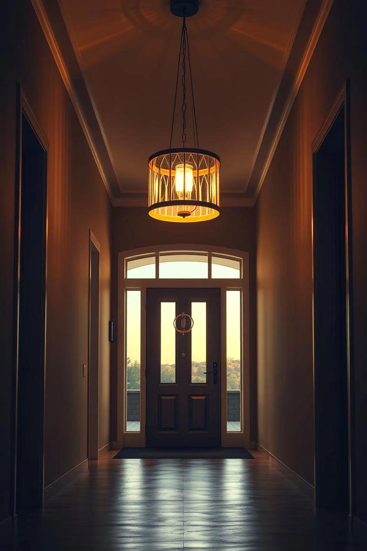 Statement Lighting Fixture - 30 Hallway Decor Ideas