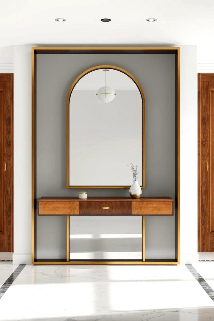 Statement Mirrors - 30 Modern Entryway Ideas