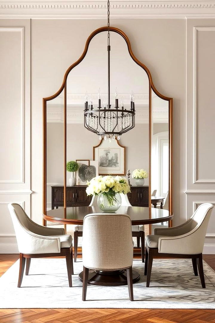 Statement Piece Mirror - 30 Dining Room Mirror Ideas