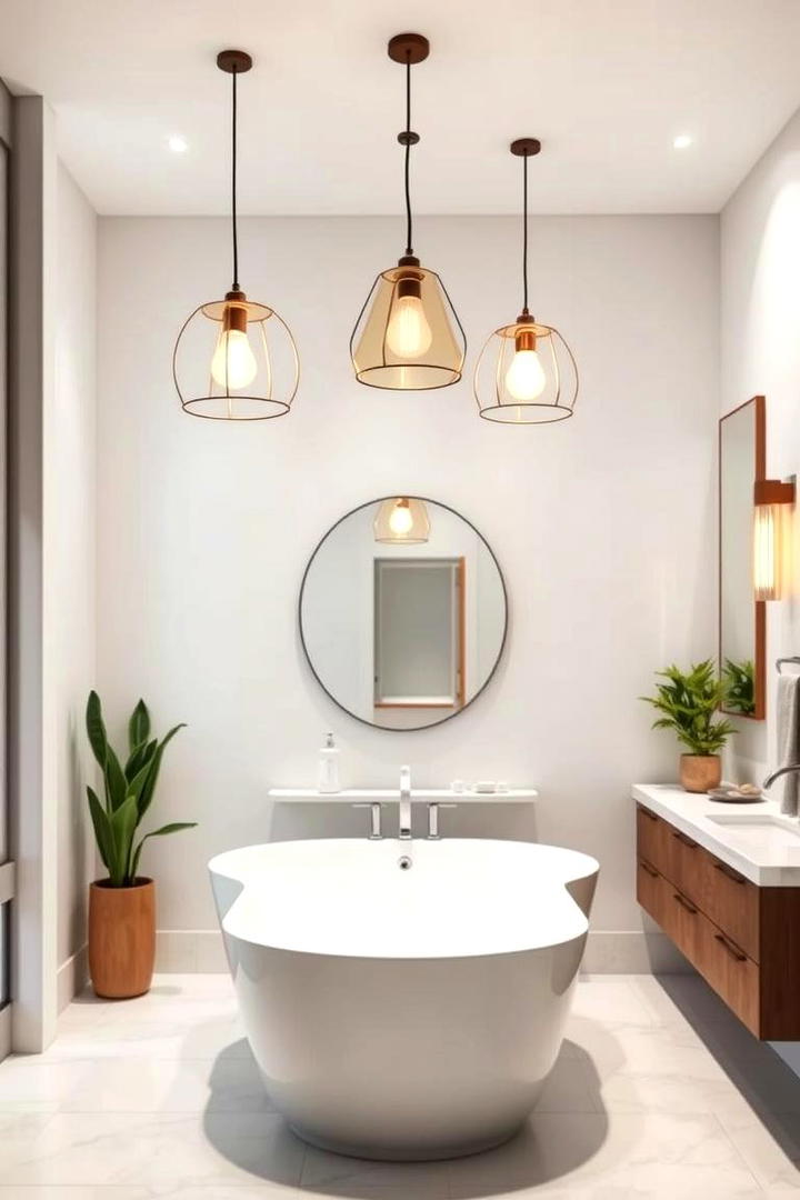 Statement Pieces - 30 Bathroom Pendant Lighting Ideas