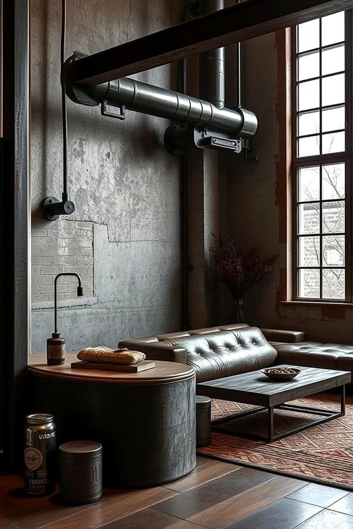 Steel and Iron Accents - 30 Brutalist Interior Design Ideas