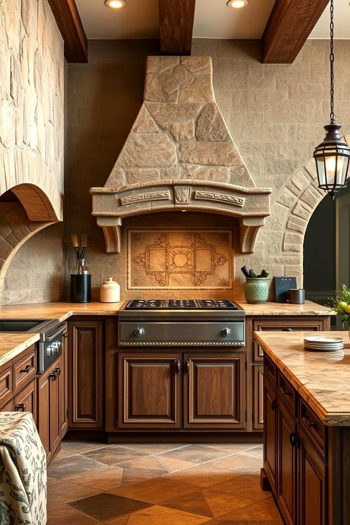 Stone Countertop Elegance - 30 Tuscan Kitchen Design Ideas