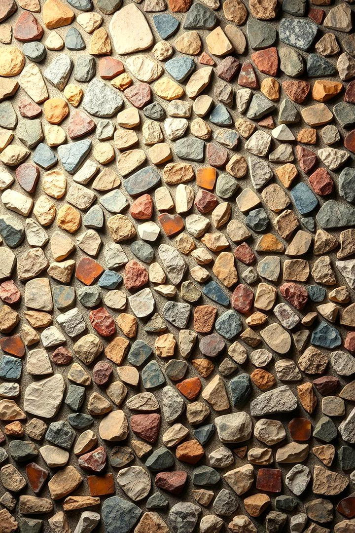 Stone Mosaic Detail Wall - 30 Stone Wall Ideas